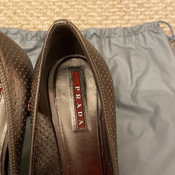 PRADA Kitten Heels Pumps in Bronze Sz. 36 - Picture 3 of 7